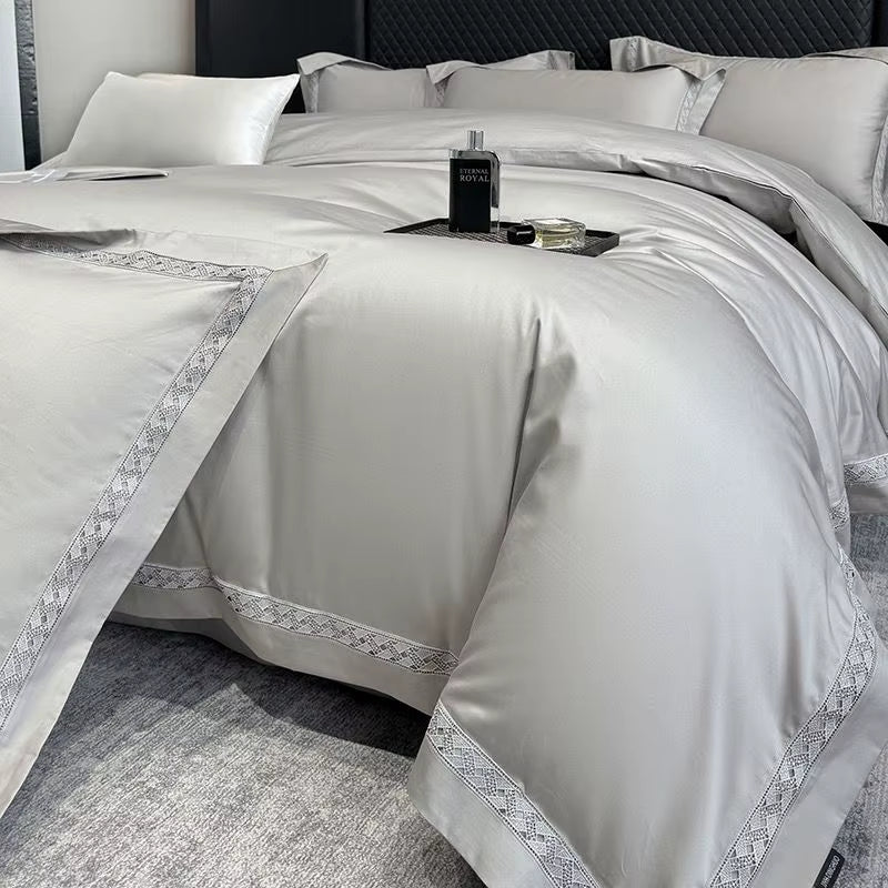 Premium Egyptian Cotton Luxury Solid Color Bedding Set 