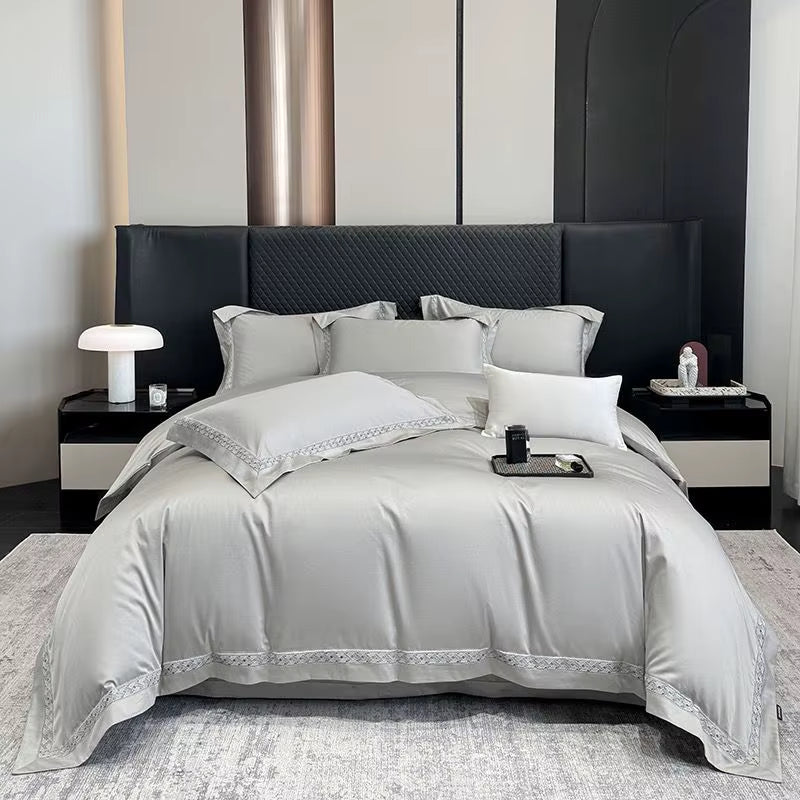 Premium Egyptian Cotton Luxury Solid Color Bedding Set 