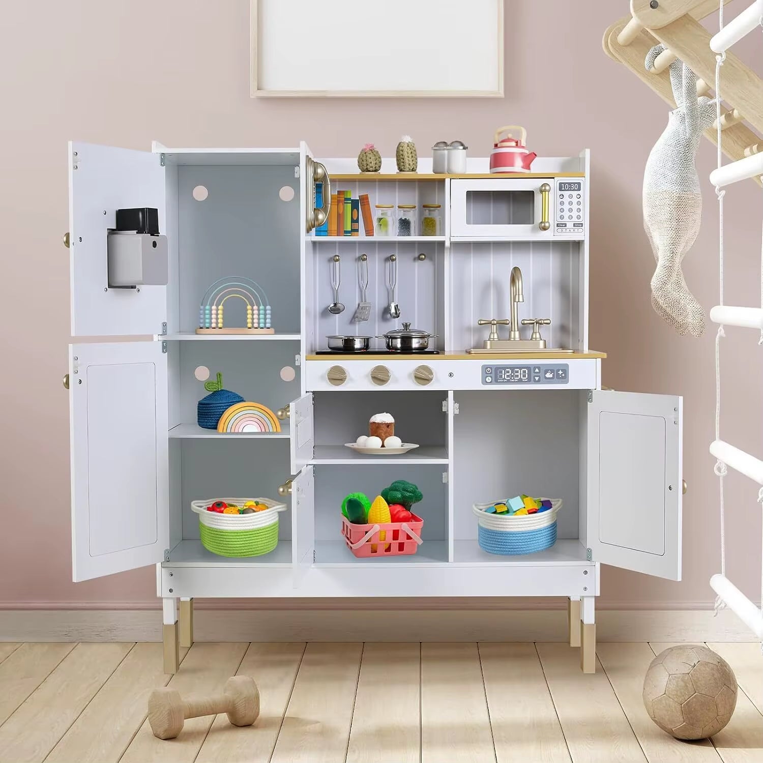 Wooden Play Kitchen for Kids with Light & Sound | 81cm or 103cm