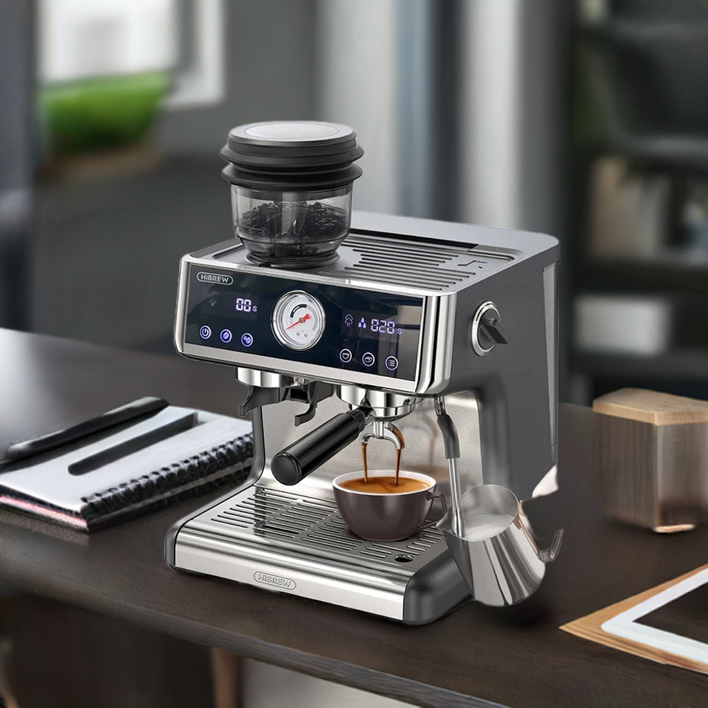 HiBREW Barista Pro Espresso Machine – 20-Bar Dual Boiler Coffee Maker with Full Kit | Model H7A