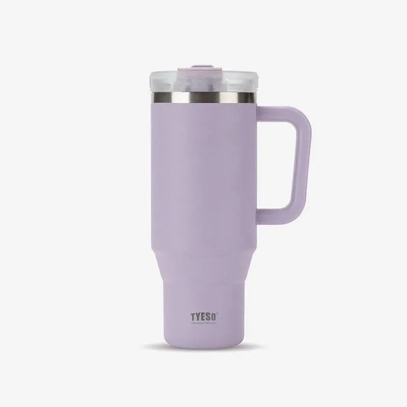 Stainless Steel Tumbler – 900ml/1200ml Thermal Mug with Handle & Straw