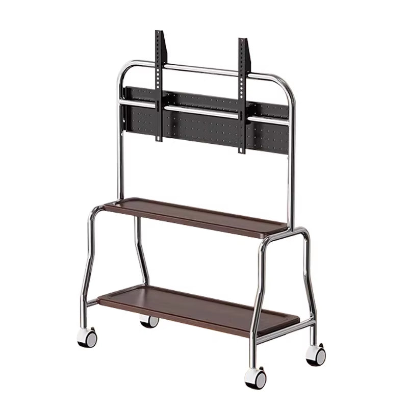 Mobile TV Stand Mount with Removable Support Shelf | High Quality Wheels | 32-75 Inches | TV Cart