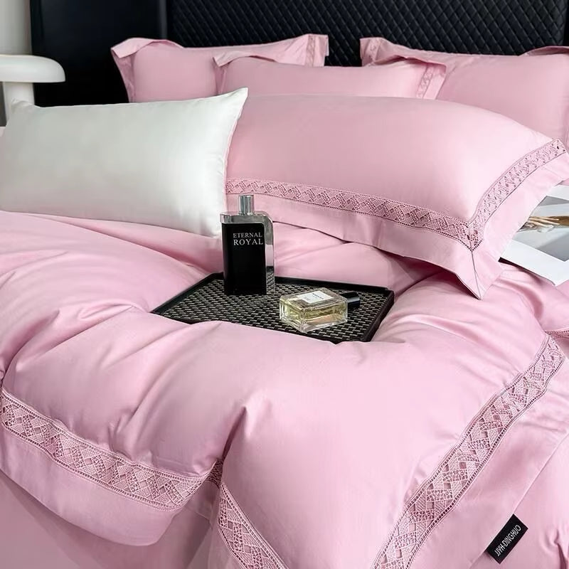 Premium Egyptian Cotton Luxury Solid Color Bedding Set 
