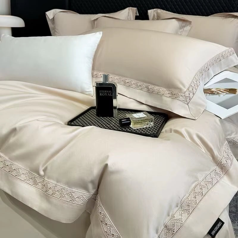 Premium Egyptian Cotton Luxury Solid Color Bedding Set 