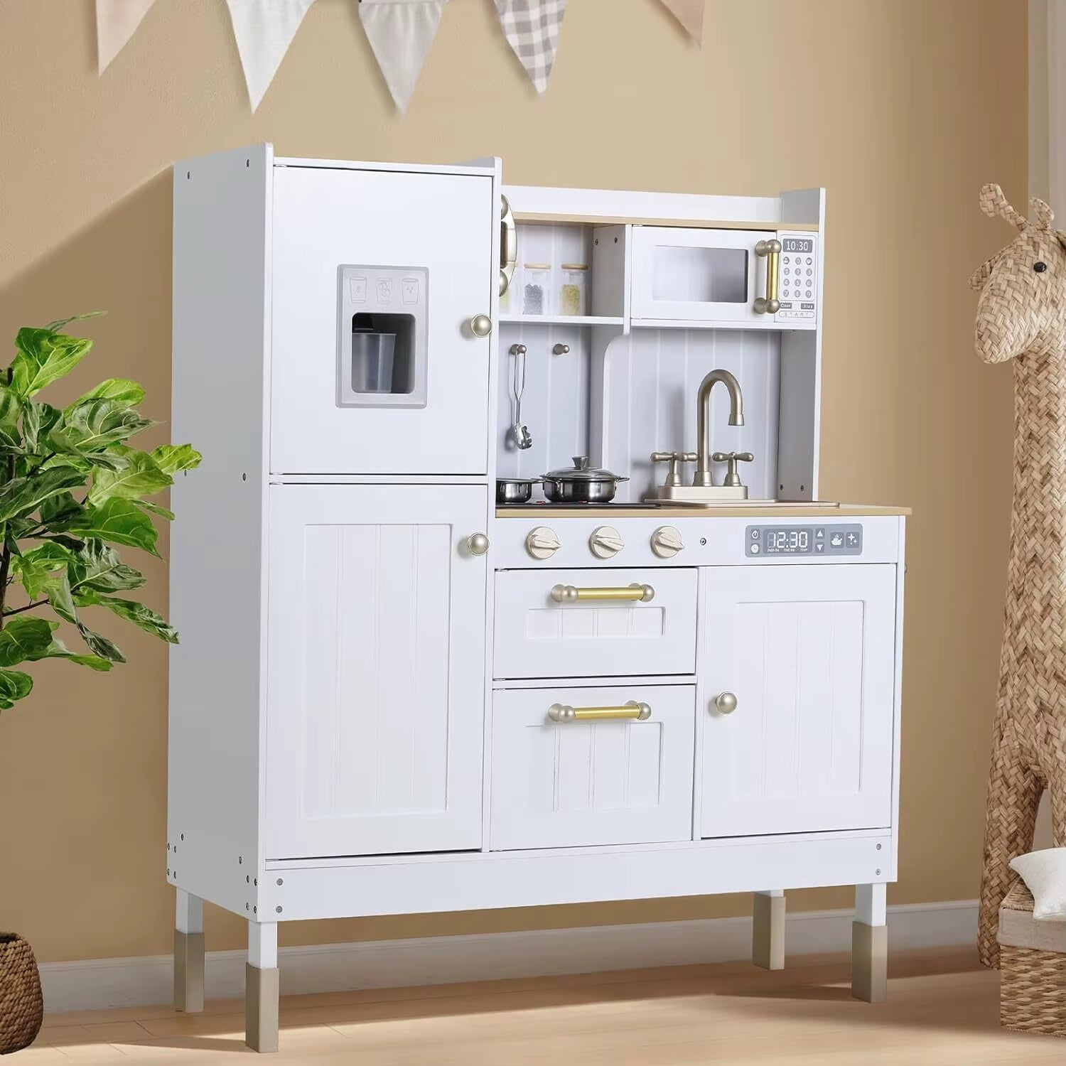 Wooden Play Kitchen for Kids with Light & Sound | 81cm or 103cm