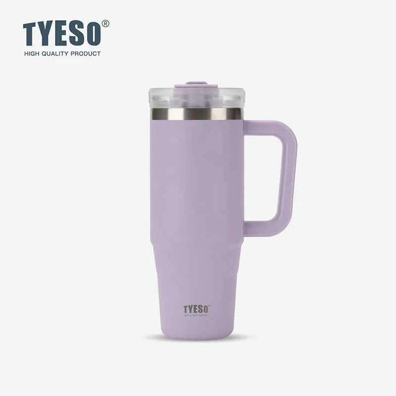 Stainless Steel Tumbler – 900ml/1200ml Thermal Mug with Handle & Straw