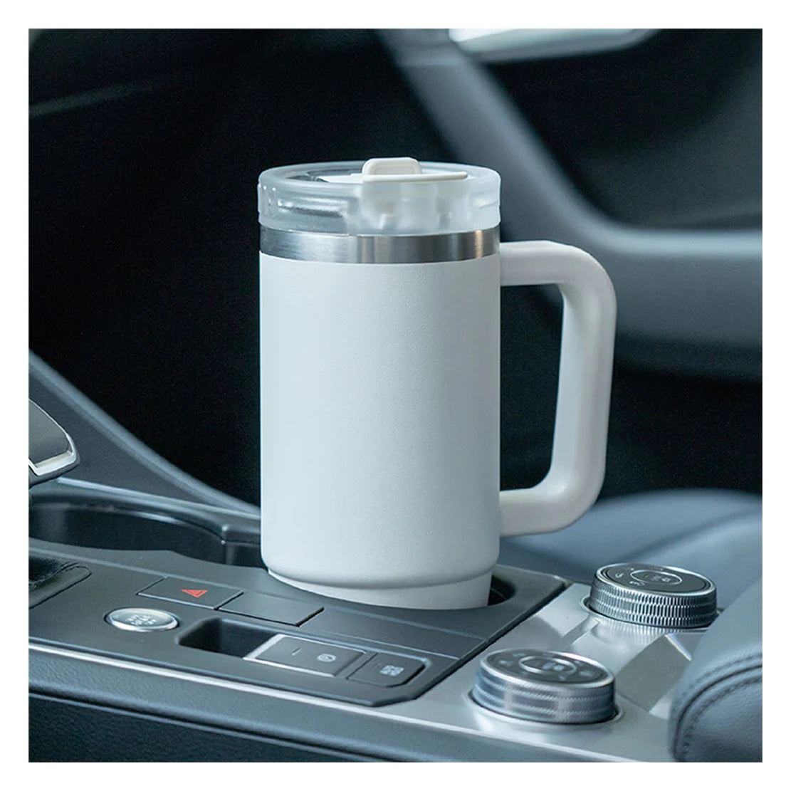 Stainless Steel Tumbler – 900ml/1200ml Thermal Mug with Handle & Straw