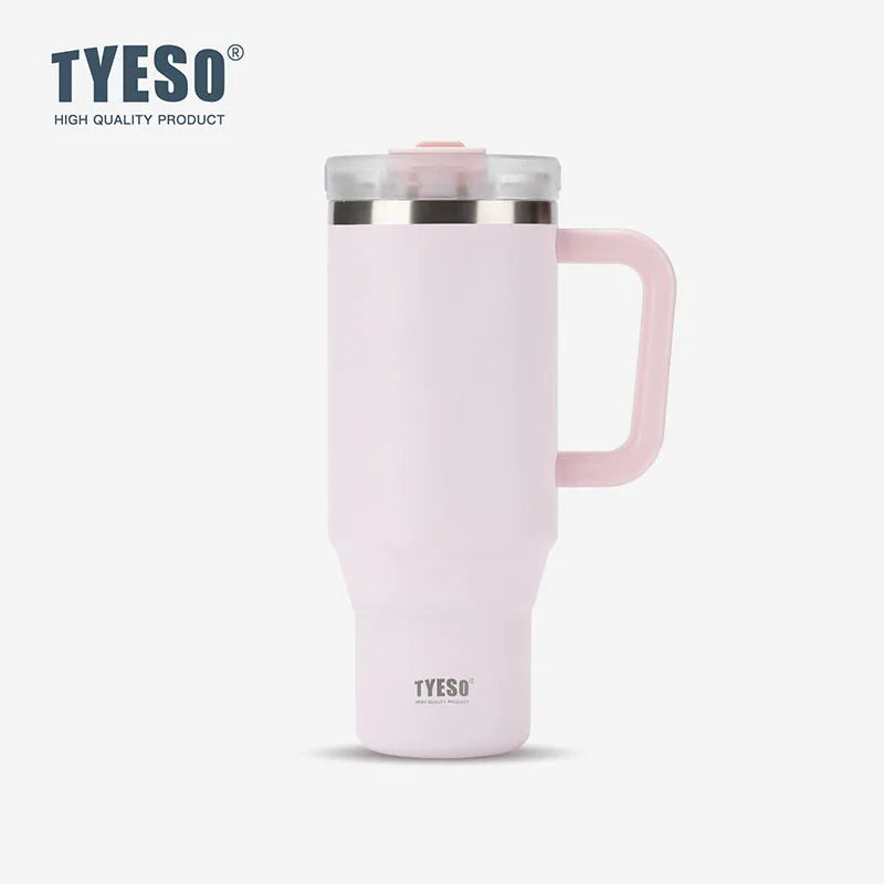 Stainless Steel Tumbler – 900ml/1200ml Thermal Mug with Handle & Straw