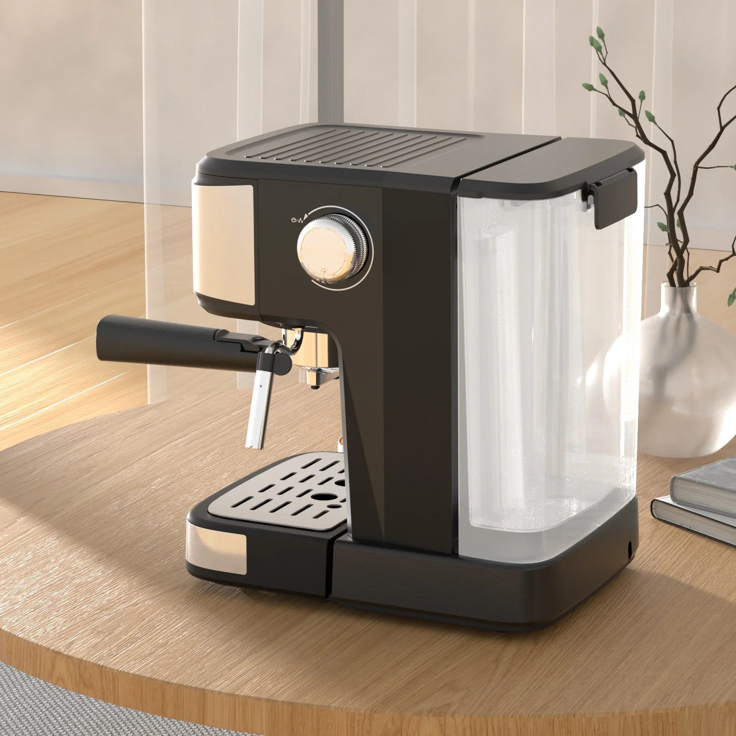 Espresso Coffee Machine 01E– 20 Bar Italian-Style Cappuccino Maker for Home & Hotel Use