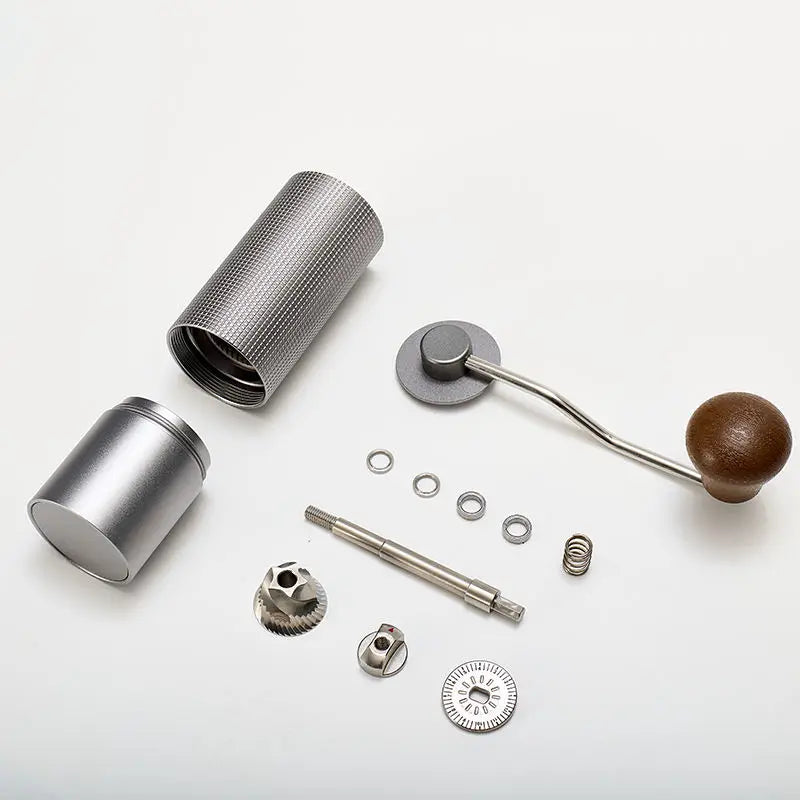 Aluminum Alloy Manual Coffee Grinder – 420 Stainless Steel Burr, Portable Hand Mill