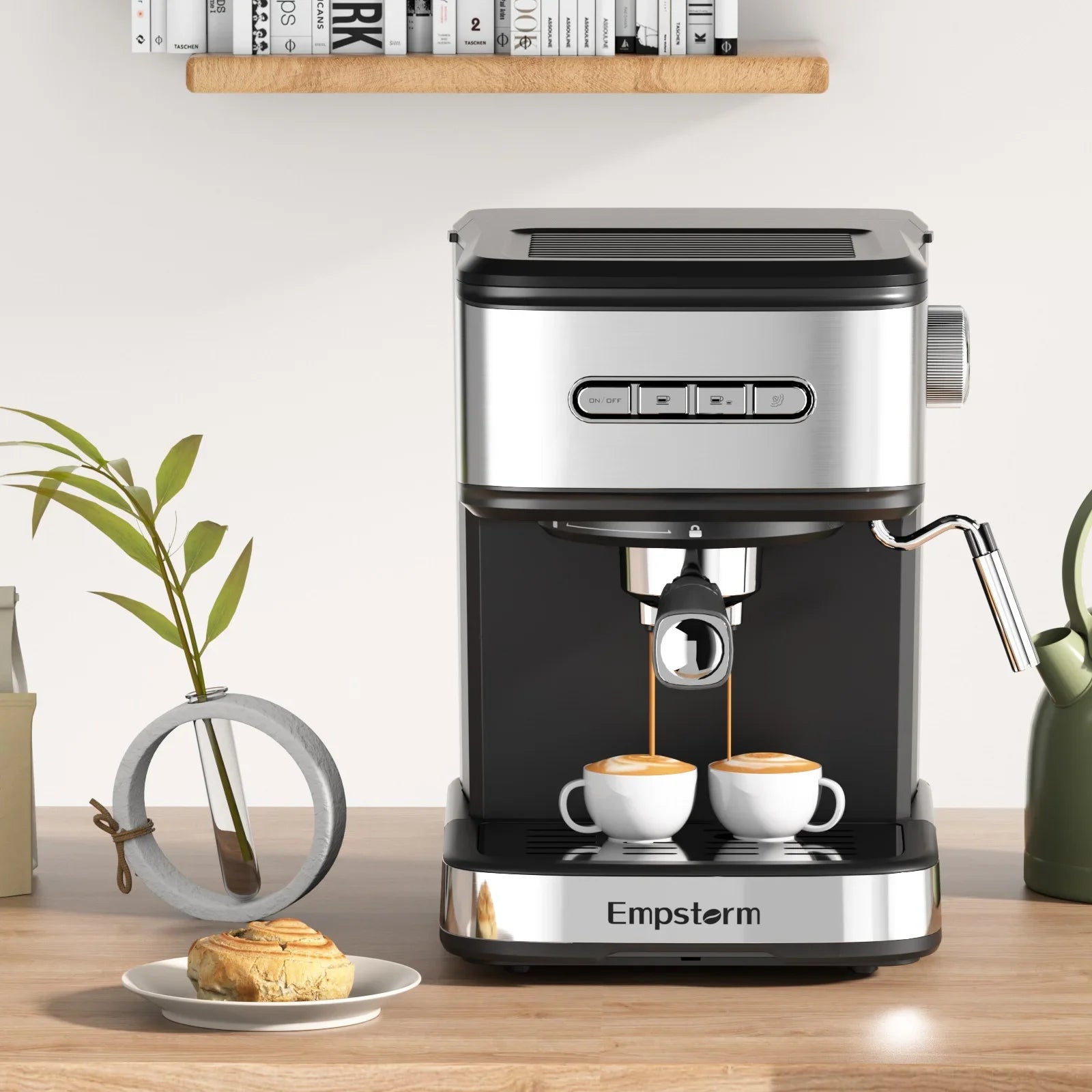 Espresso Coffee Machine 01E– 20 Bar Italian-Style Cappuccino Maker for Home & Hotel Use