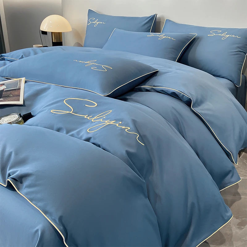 Luxury Egyptian Cotton Embroidered Bedding Set – 400 Thread Count