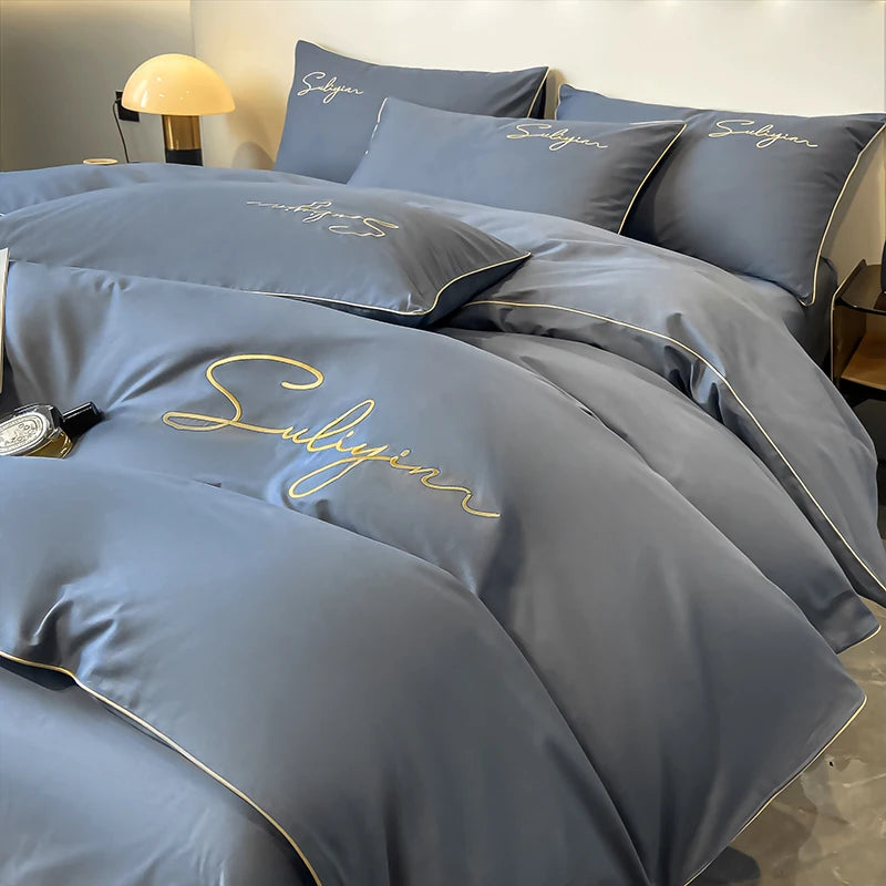 Luxury Egyptian Cotton Embroidered Bedding Set – 400 Thread Count