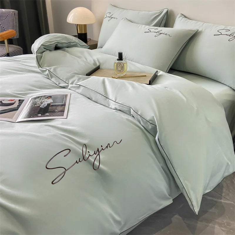 Luxury Egyptian Cotton Embroidered Bedding Set – 400 Thread Count