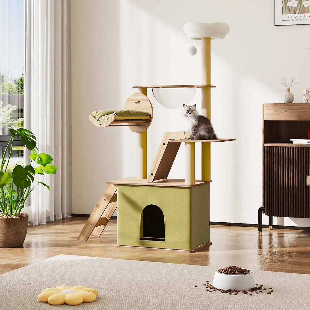 Deluxe Multi-Tier Cat Tower Playhouse with Hammock & Scratching Post 🐾