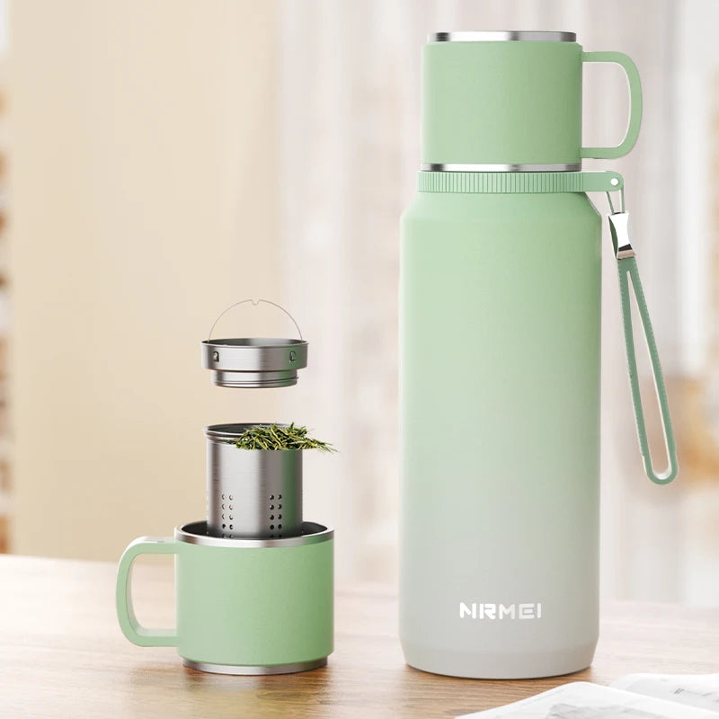 Double-Wall Stainless Steel Thermos Bottle – Large Capacity Vacuum Flask for Tea & Coffee | Insulated Water Bottle & Travel Cup