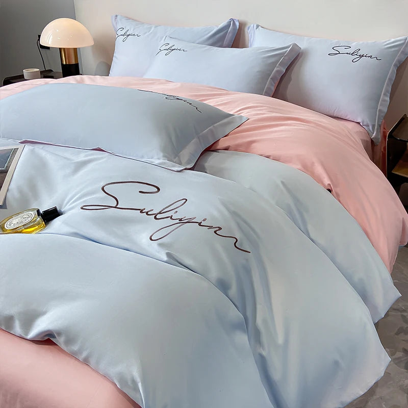 Luxury Egyptian Cotton Embroidered Bedding Set – 400 Thread Count