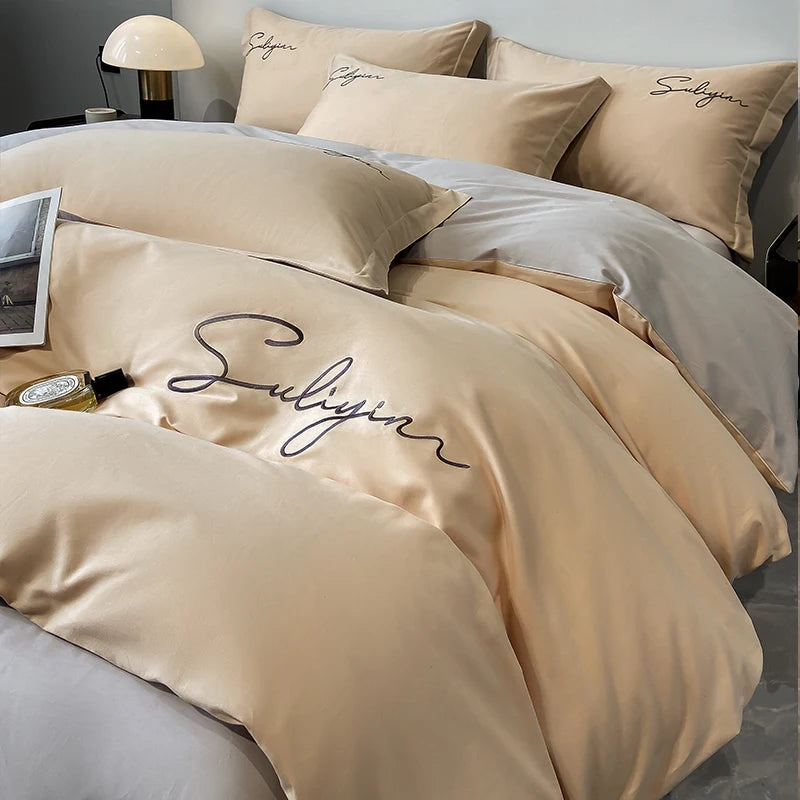 Luxury Egyptian Cotton Embroidered Bedding Set – 400 Thread Count