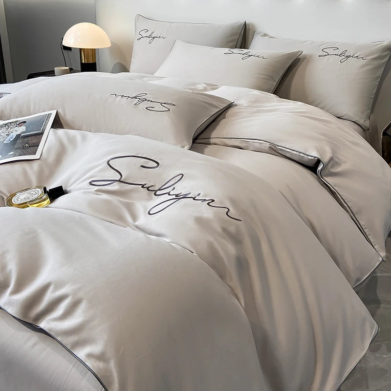 Luxury Egyptian Cotton Embroidered Bedding Set – 400 Thread Count