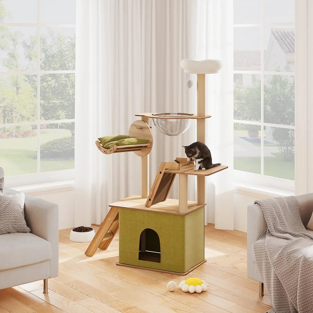 Deluxe Multi-Tier Cat Tower Playhouse with Hammock & Scratching Post 🐾