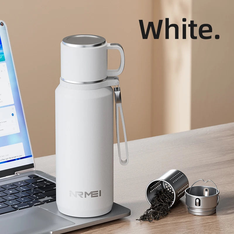 Double-Wall Stainless Steel Thermos Bottle – Large Capacity Vacuum Flask for Tea & Coffee | Insulated Water Bottle & Travel Cup