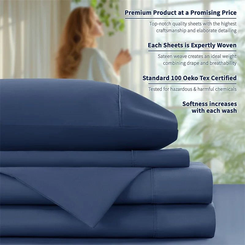 High-End Organic 100% Egyptian Cotton Duvet Cover Set – 800 Thread Count Luxury Bedding