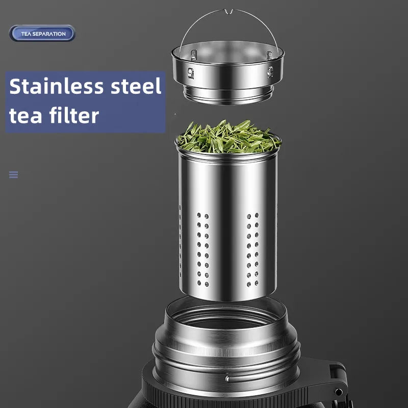 Double-Wall Stainless Steel Thermos Bottle – Large Capacity Vacuum Flask for Tea & Coffee | Insulated Water Bottle & Travel Cup