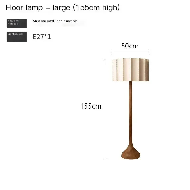 Wabi-Sabi LED Wooden Floor & Table Lamp – Japanese Minimalist Style