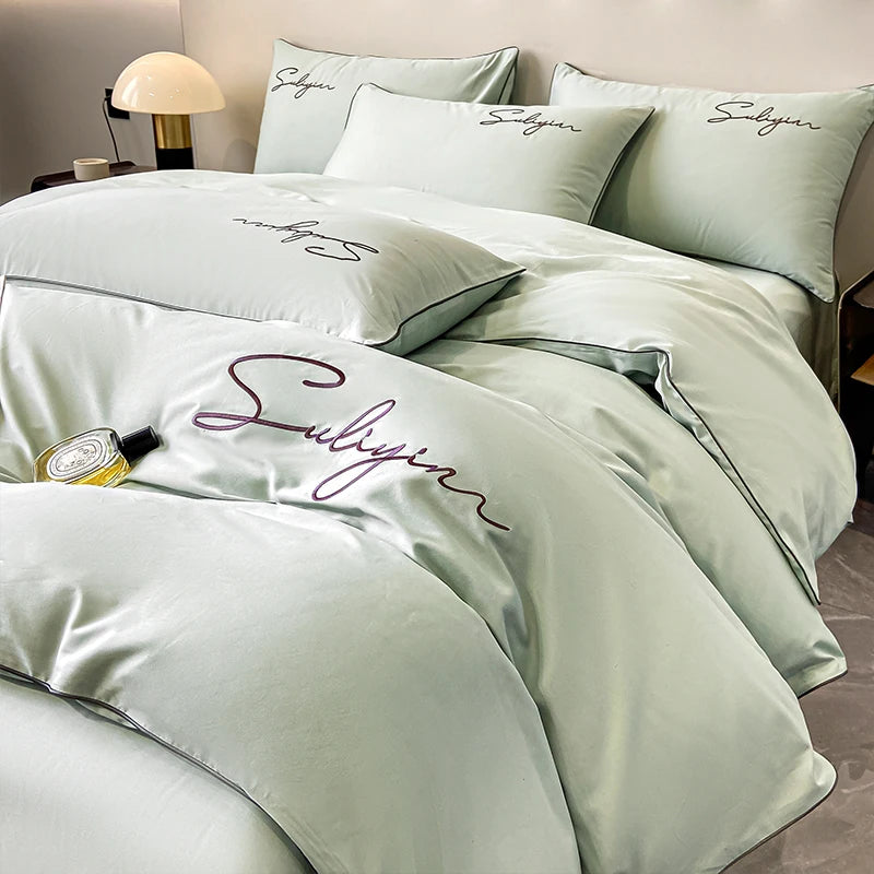 Luxury Egyptian Cotton Embroidered Bedding Set – 400 Thread Count