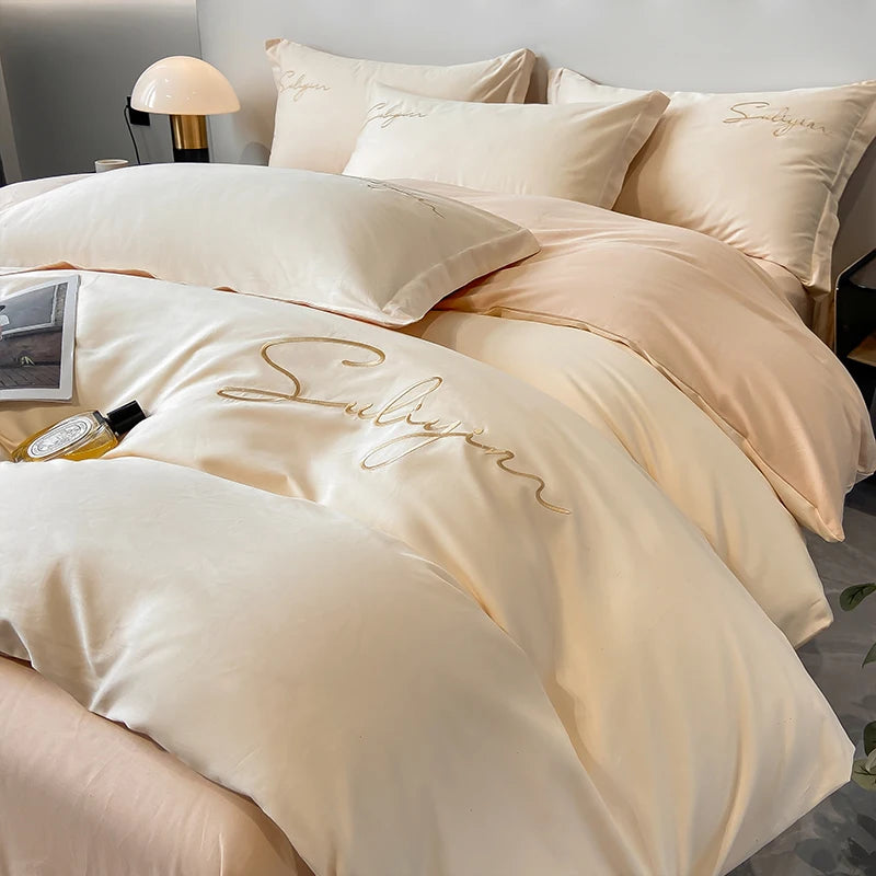 Luxury Egyptian Cotton Embroidered Bedding Set – 400 Thread Count