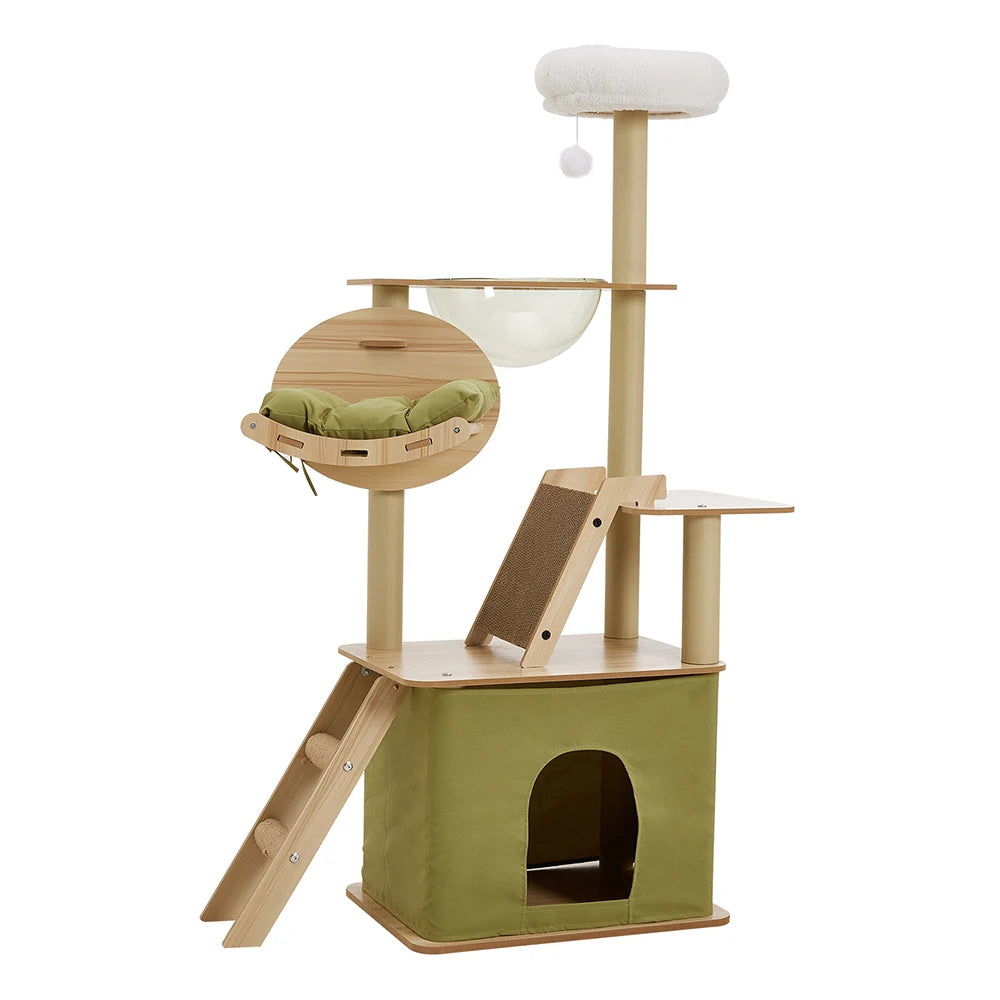 Deluxe Multi-Tier Cat Tower Playhouse with Hammock & Scratching Post 🐾