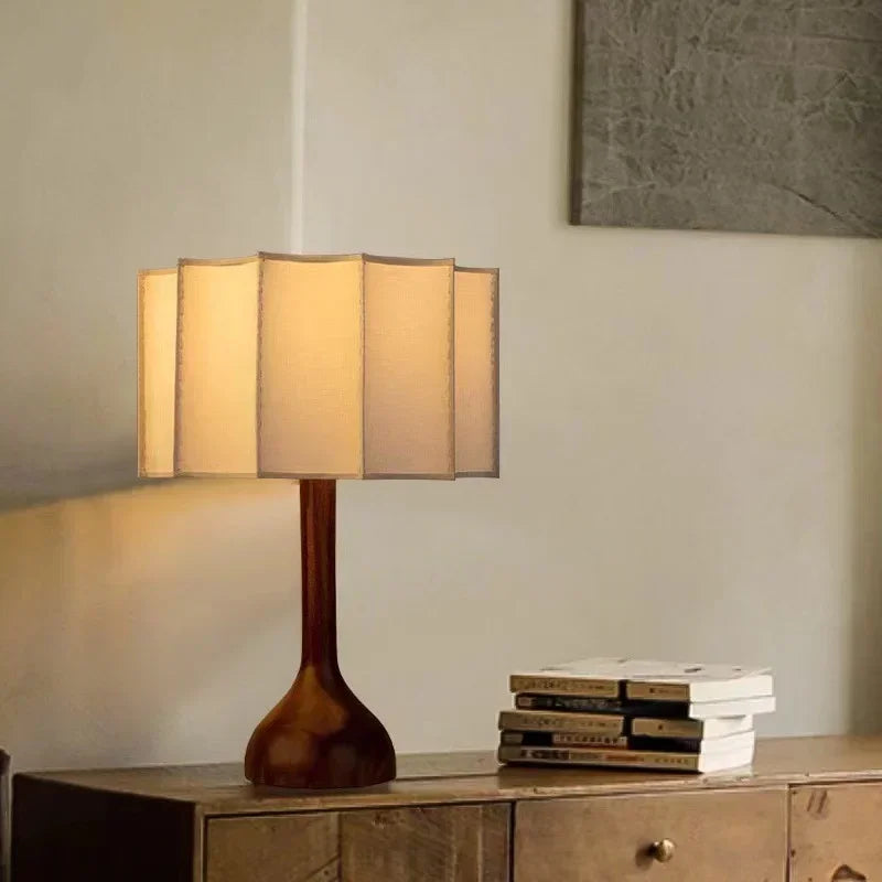 Wabi-Sabi LED Wooden Floor & Table Lamp – Japanese Minimalist Style