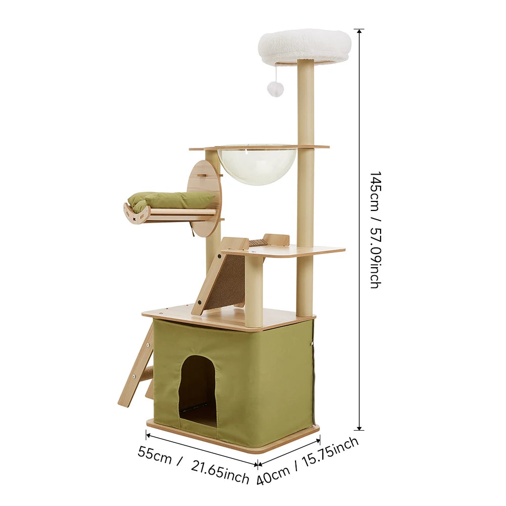 Deluxe Multi-Tier Cat Tower Playhouse with Hammock & Scratching Post 🐾
