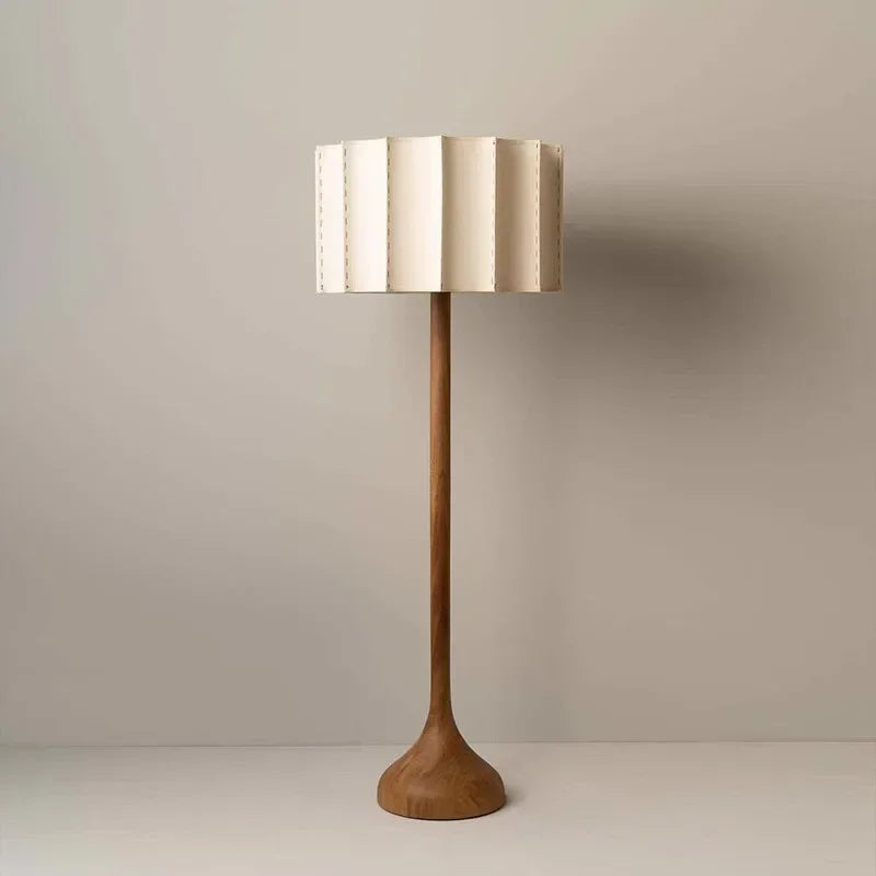 Wabi-Sabi LED Wooden Floor & Table Lamp – Japanese Minimalist Style