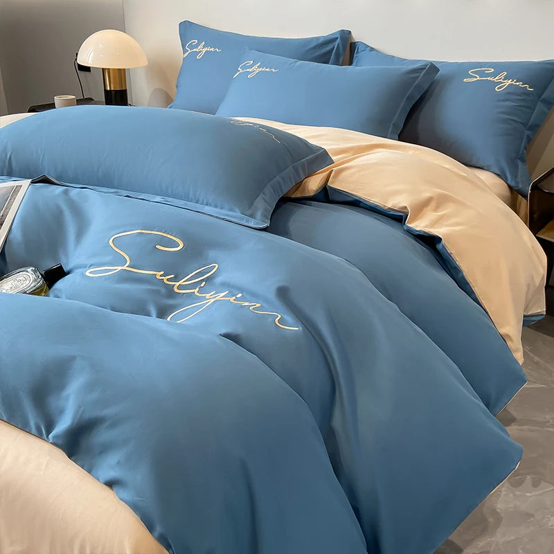 Luxury Egyptian Cotton Embroidered Bedding Set – 400 Thread Count