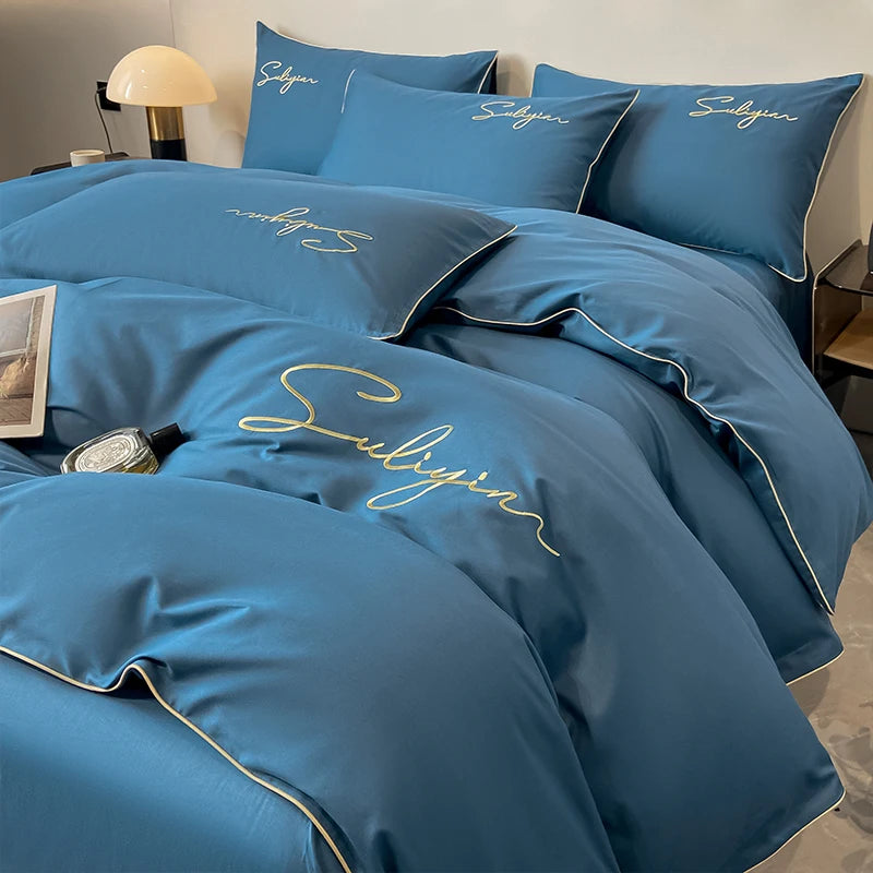 Luxury Egyptian Cotton Embroidered Bedding Set – 400 Thread Count