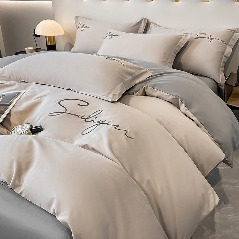Luxury Egyptian Cotton Embroidered Bedding Set – 400 Thread Count