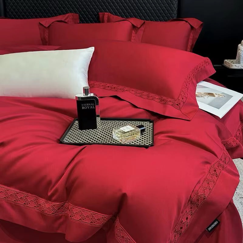Premium Egyptian Cotton Luxury Solid Color Bedding Set 