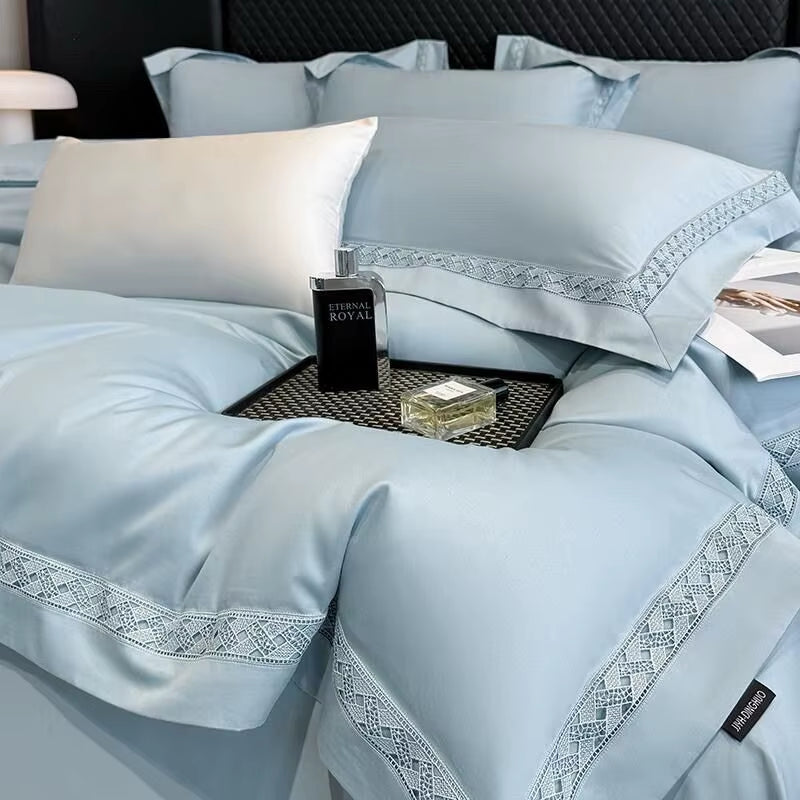 Premium Egyptian Cotton Luxury Solid Color Bedding Set 