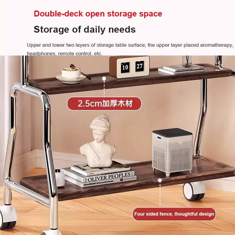 Mobile TV Stand Mount with Removable Support Shelf | High Quality Wheels | 32-75 Inches | TV Cart